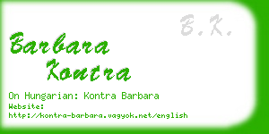 barbara kontra business card